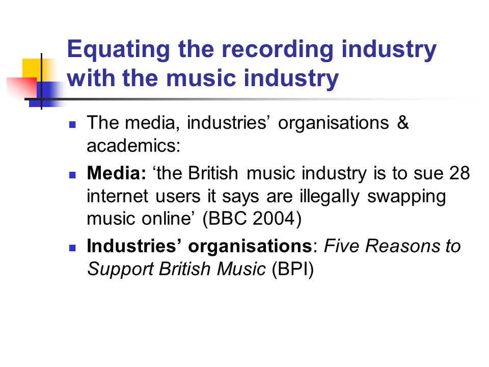 Music recording industry